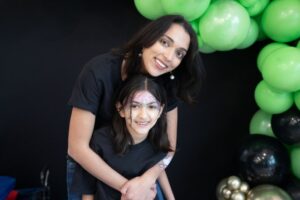 Dr. Bavishi and her daughter at the grand opening party